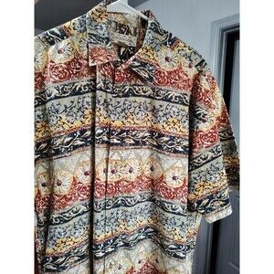 Crossings button down shirt sleeve men's pattern XL shirt cotton